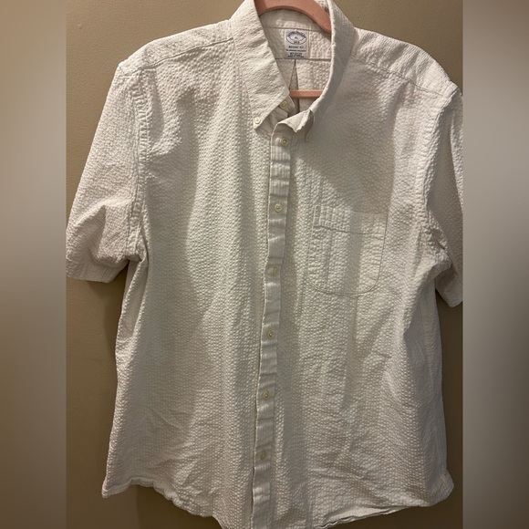 Brooks Brothers Cotton White Textured Button Down Shirt - Picture 4 of 6